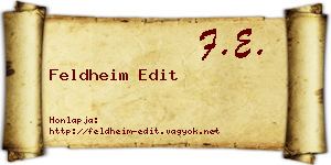 Feldheim Edit névjegykártya
